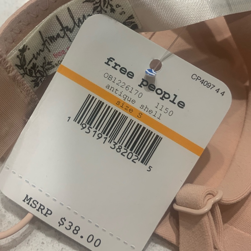 NWT Intimately Free People Size Small Oh Scuba Bralette in color Antique Shell - Picture 5 of 5
